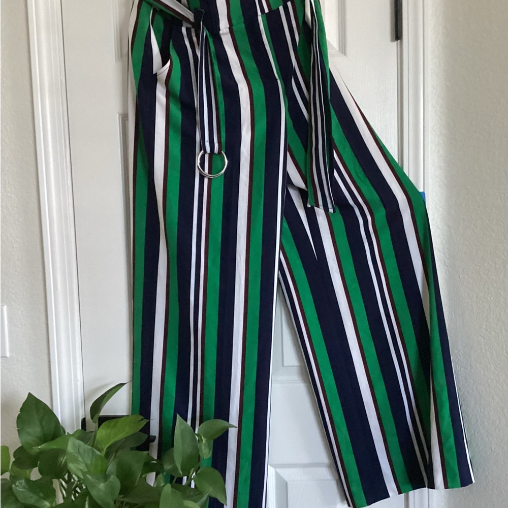 Pants,striped, navy